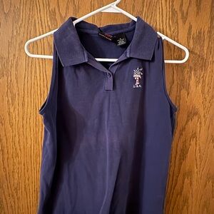 Women's Patriotic Sleeveless Polo Shirt